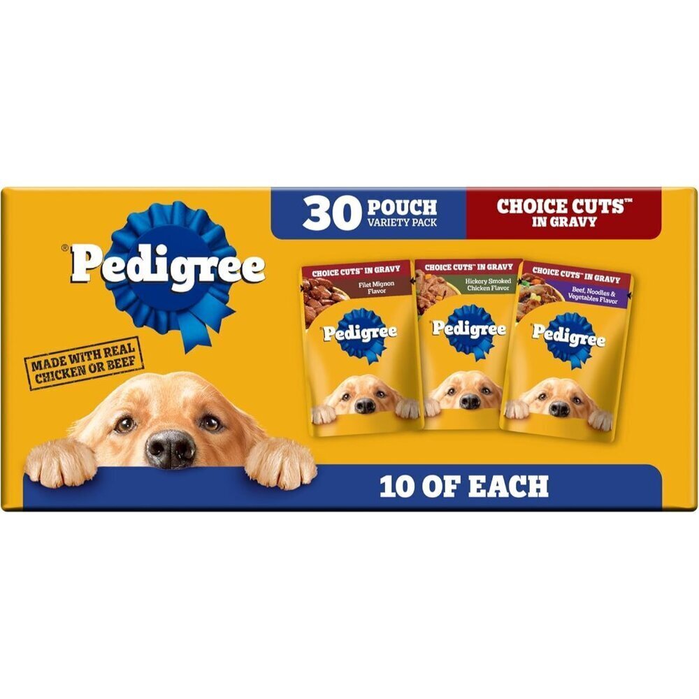 Choice Cuts in Gravy Adult Soft Wet Dog Food Variety Pack, 3.5 oz. Pouches
